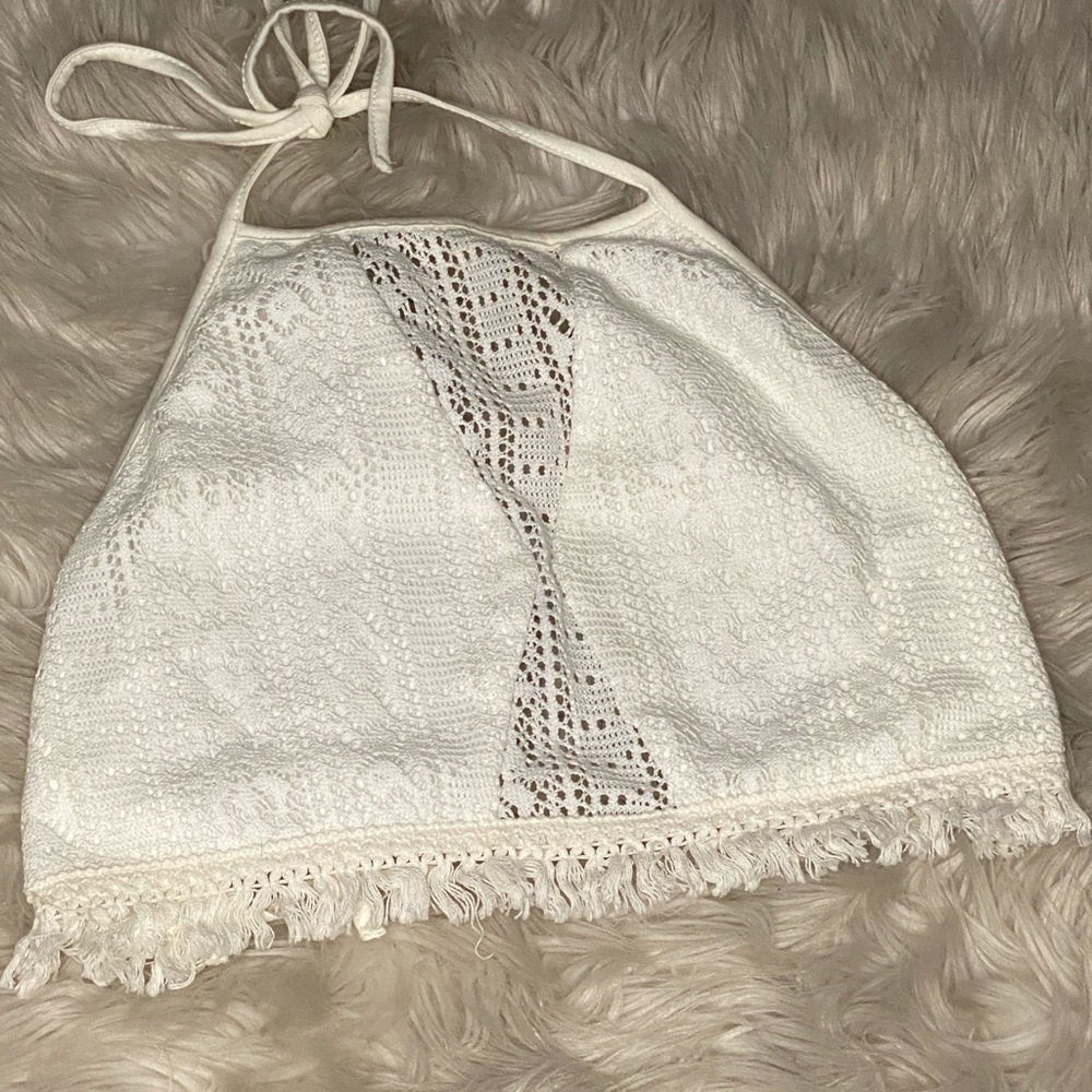 White halter top